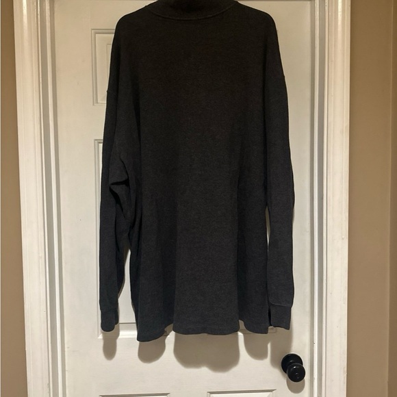 Polo Ralph Lauren Sweater Mens 3XLT Dark Gray Mock 1/4 Zip Pullover - Picture 5 of 5